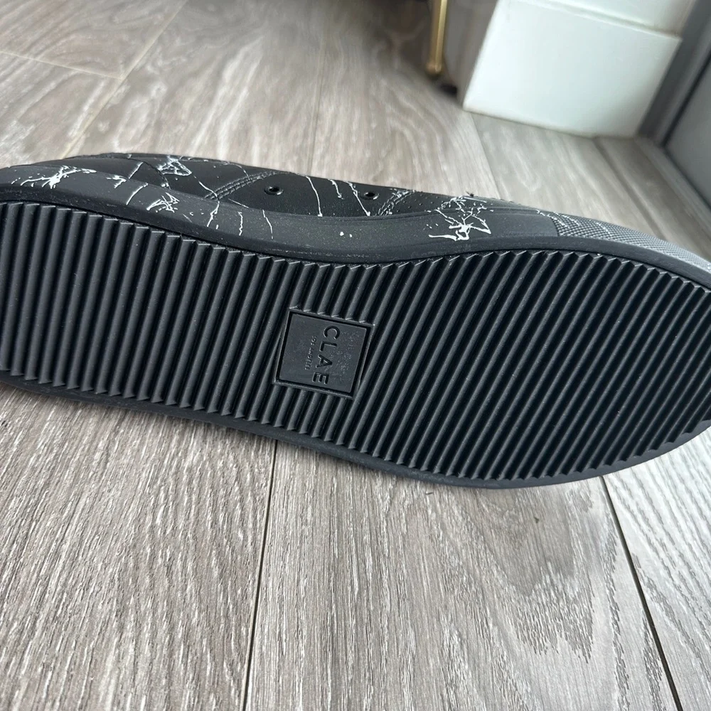 Brand New Never Worn Clae Gregory Black Marble Sneakers - Picture 3 of 6